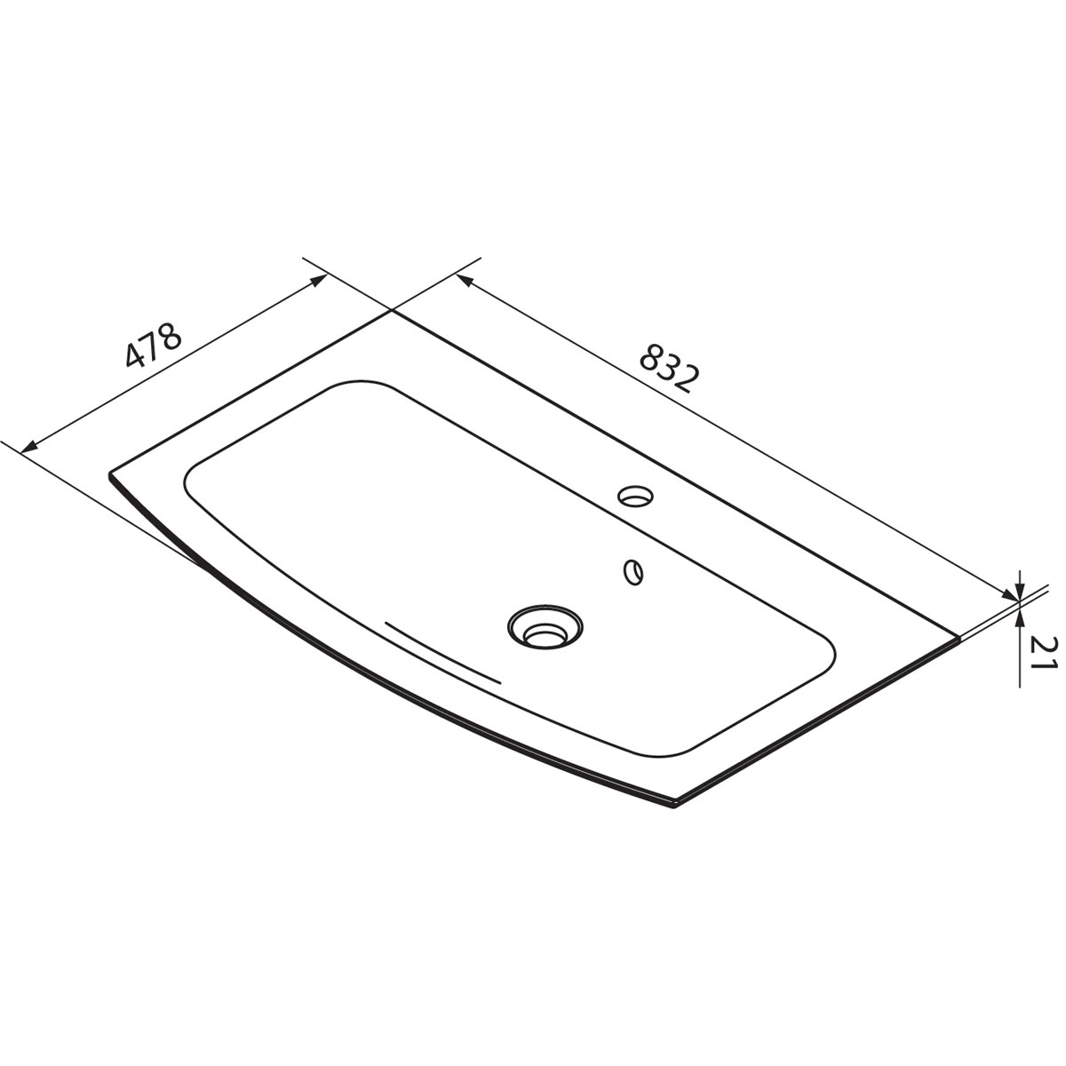 Fackelmann  Waschtisch-Set B.Style 832 x 543 x 478 mm Weiß Bild 8