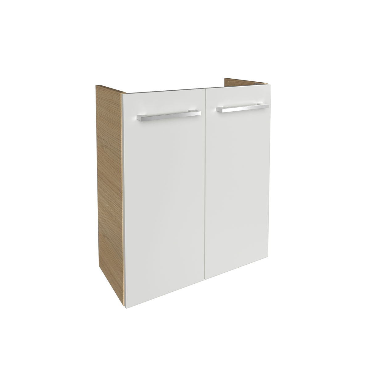Fackelmann  Gäste-WC Waschtischunterschrank SBC 520 x 600 x 243 mm Sandeiche/Weiß Bild 1