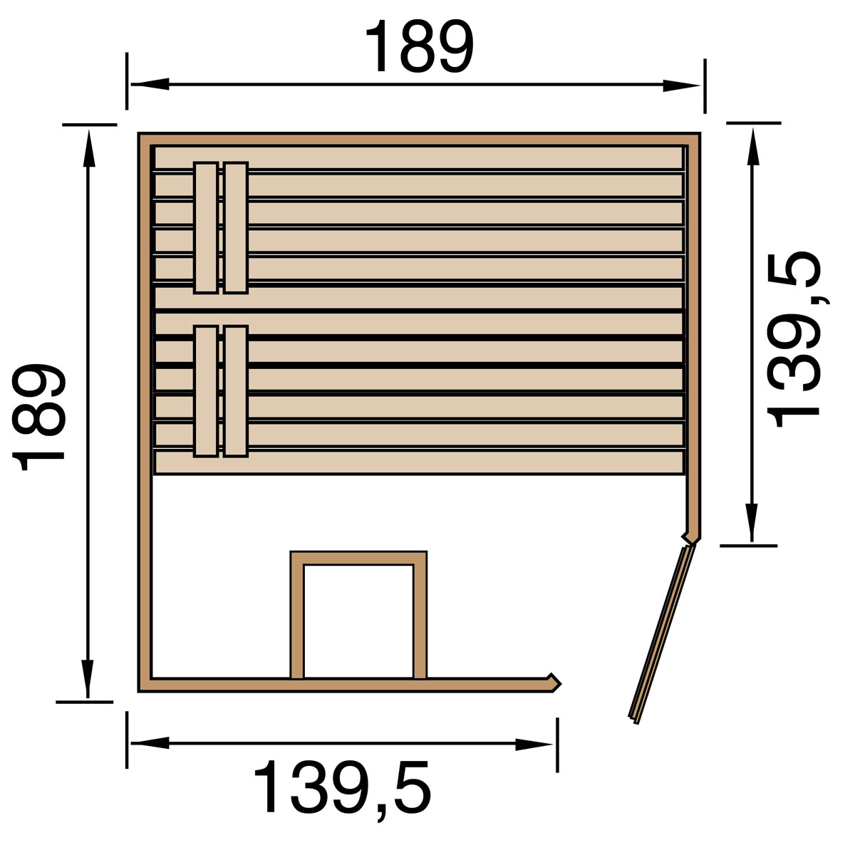 Weka Massivholzsauna „Valida Eck 2“, GT Bild 3