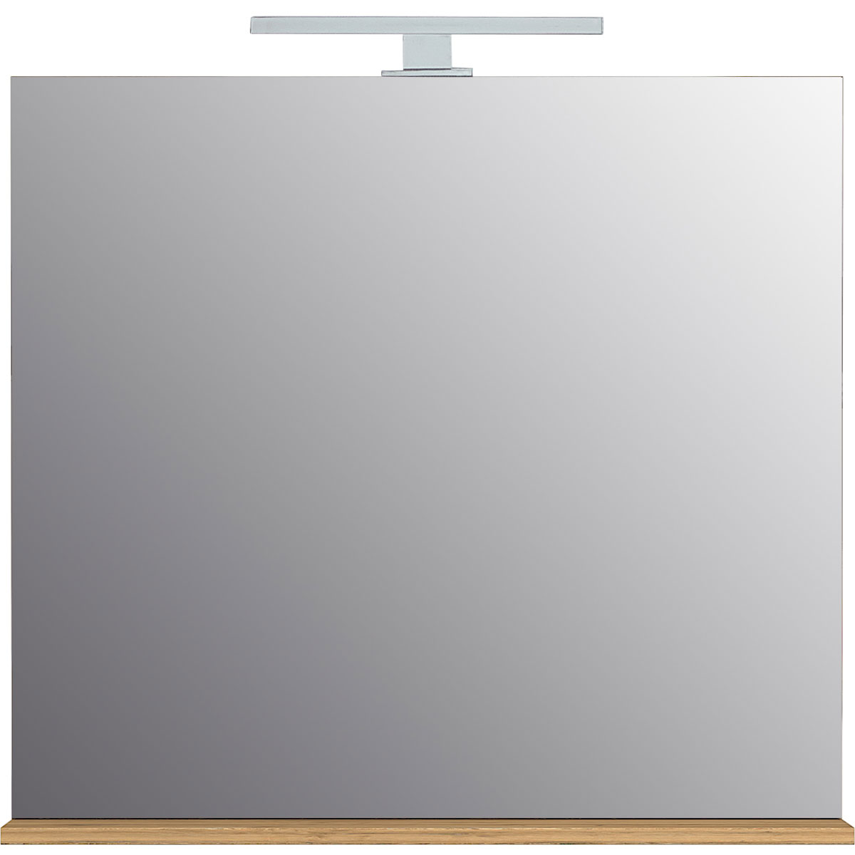 Spiegel Vision mit Ablageboden und LED-Beleuchtung 76 x 75 x 15 cm weiß Bild 1