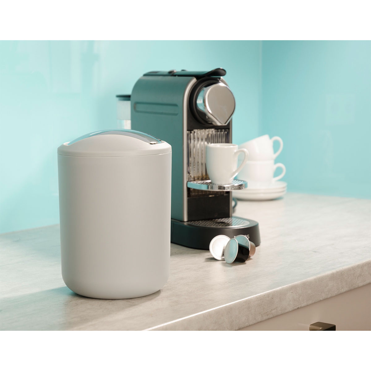 Wenko Kosmetikeimer Brasil Grau 2 L Bild 3