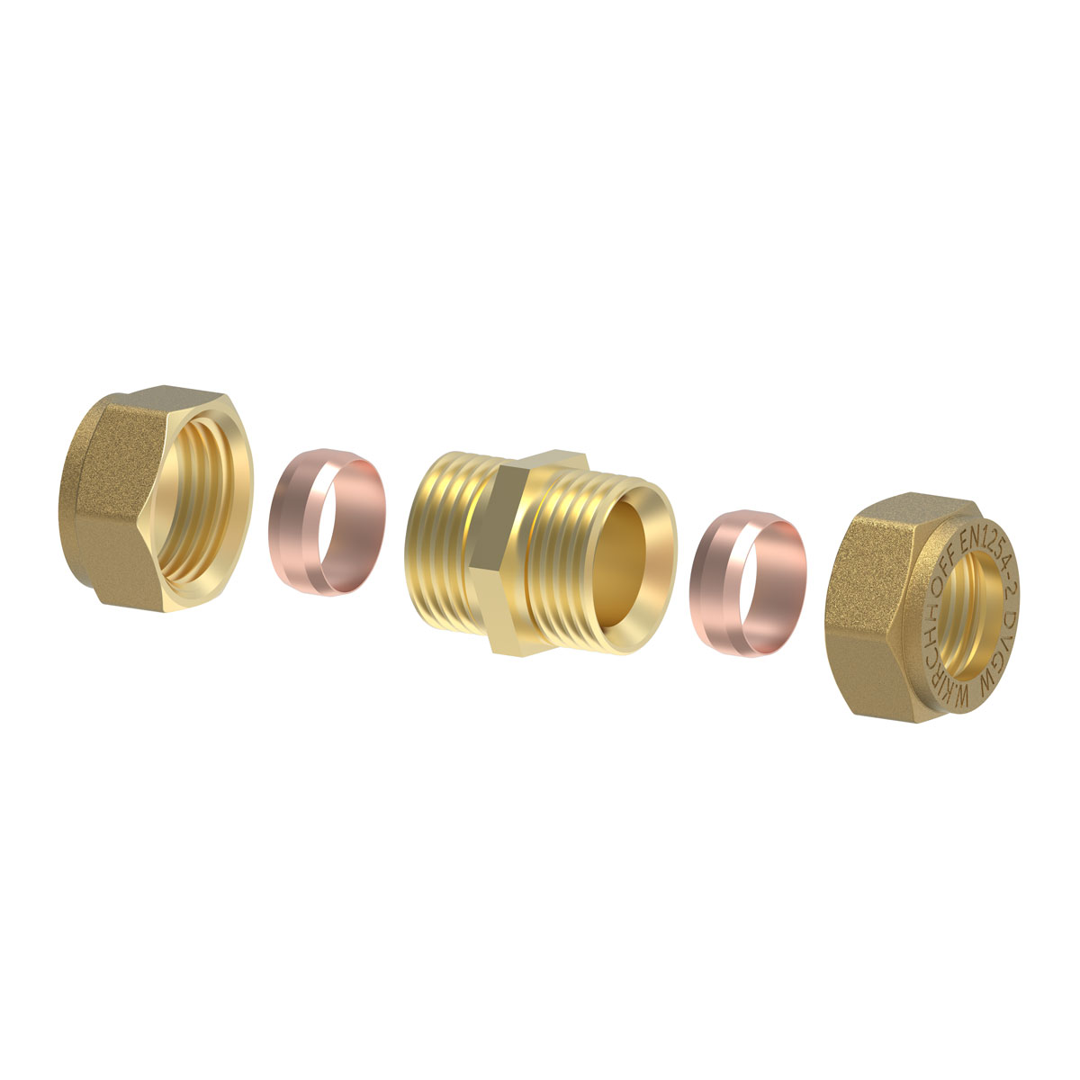 Kirchhoff Verbindungsstück Durchmesser 18 mm Klemmfitting für CU-Rohr Bild 2