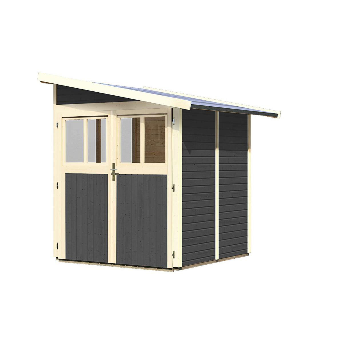 Karibu Gartenhaus Wandlitz 181 x 181 x 230 cm grau Bild 2