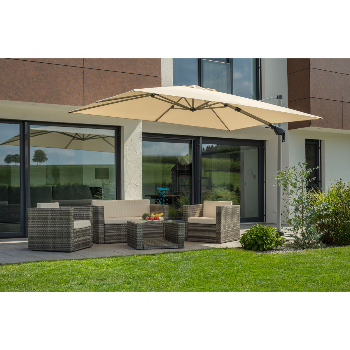 Schneider Schirme Ampelschirm Bermuda 260 x 350 cm natur Bild 13