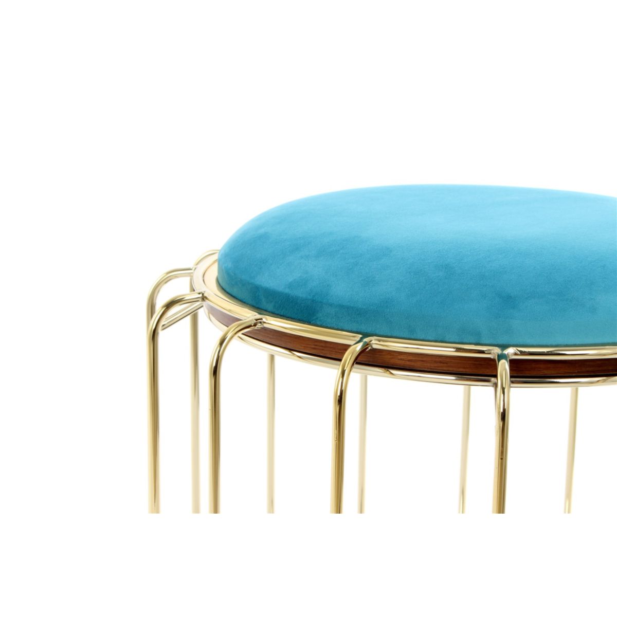 Beistelltisch Pouf Comfortable 110 tuerkis gold Bild 6