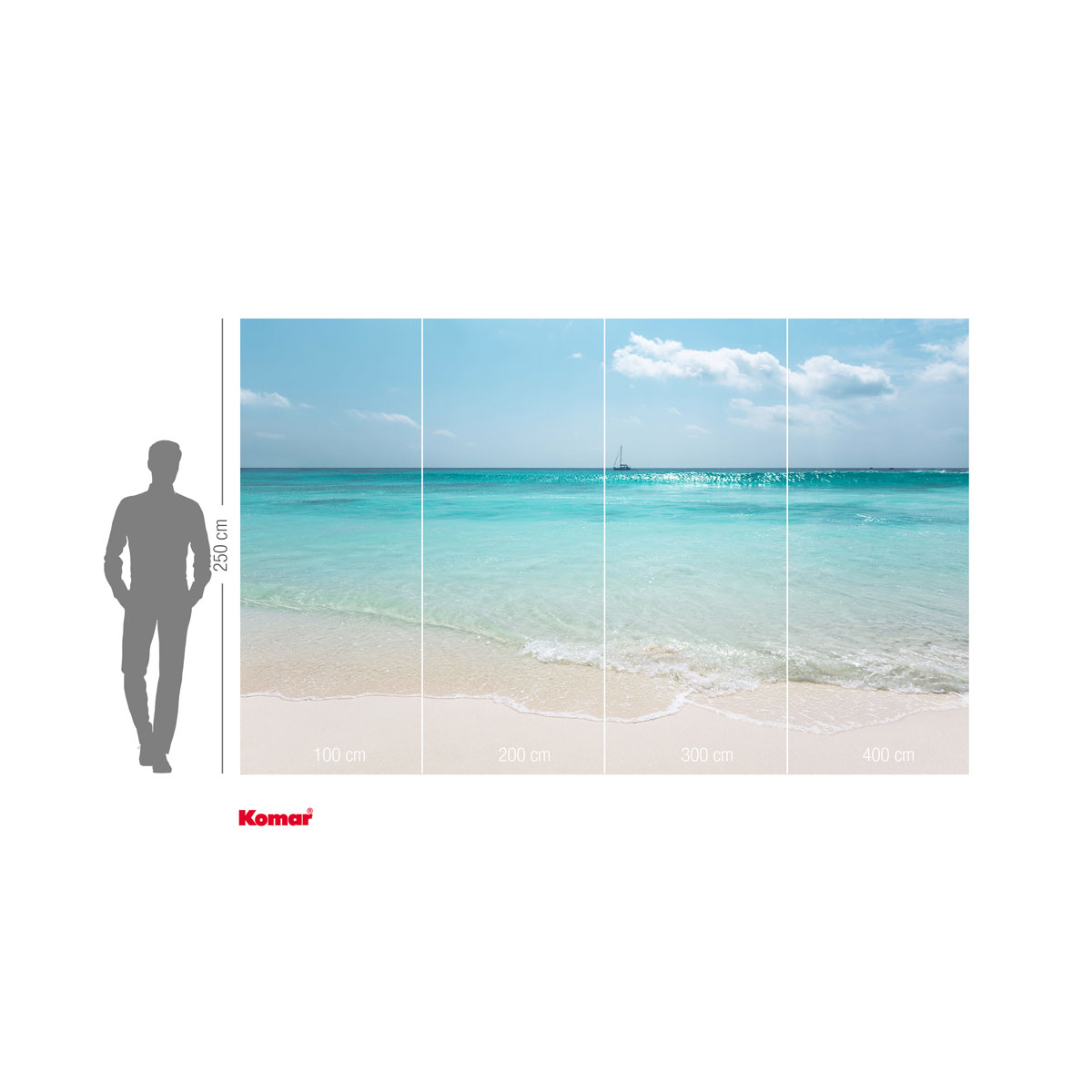 Komar  Vlies Fototapete Azur Ozean 400x250 cm Bild 3