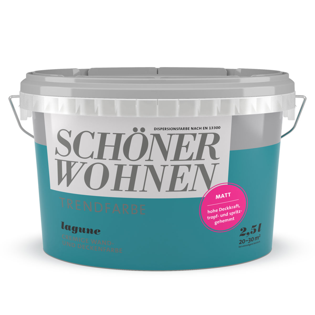 Schöner Wohnen Farbe Trendfarbe Lagune matt 2,5 L Bild 1