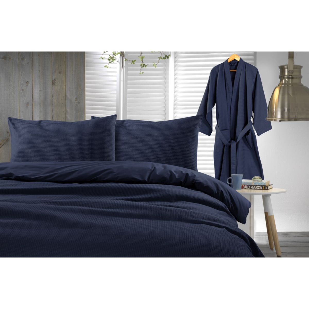 Bettwäsche Carla 125-FR Blau 140cm x 200cm Bild 3