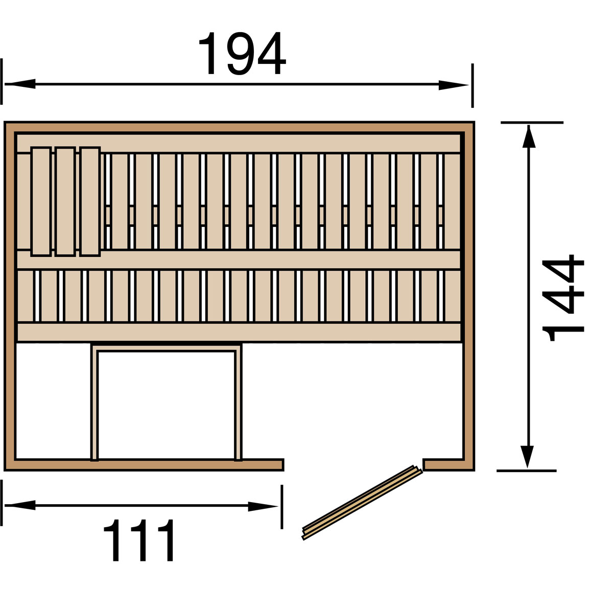 Weka Elementsauna „Halmstad 1“ GT Bild 3