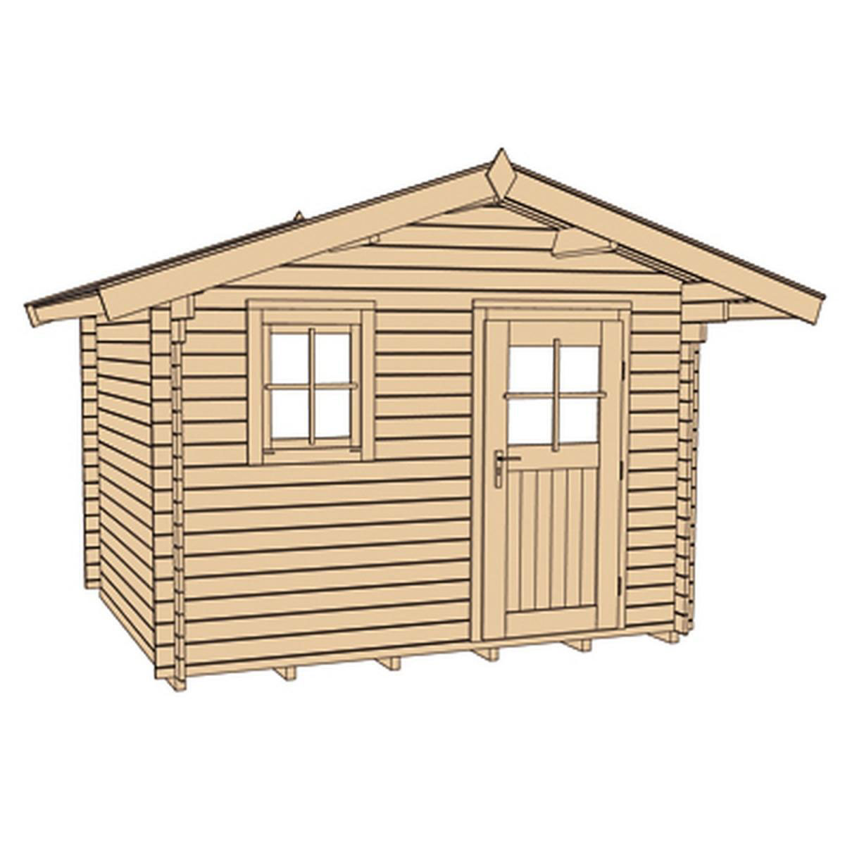 Weka Gartenhaus Premium 45 mm 380 x 370 x 262 cm Bild 3