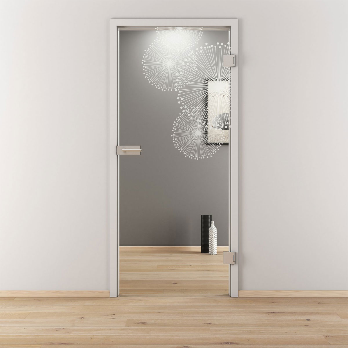 Novadoors Glasdrehtür NOVA 507 klar 70,9 x 197,2 cm Rechts