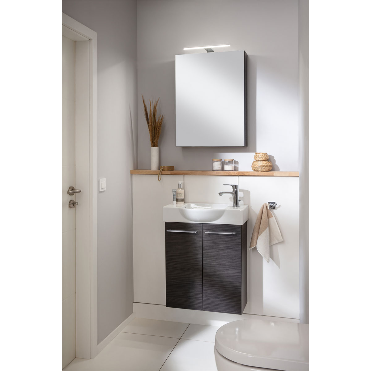 Fackelmann  Gäste-WC Waschtischunterschrank SBC 520 x 600 x 243 mm DarkOak Bild 5