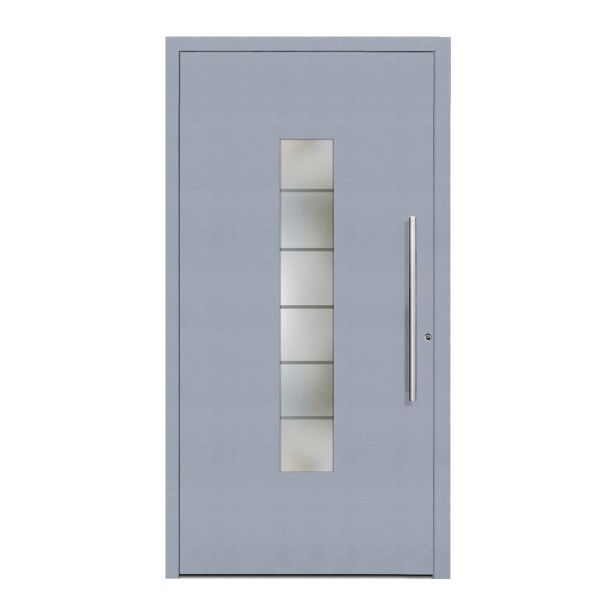 Aluminium-Sicherheitshaustür 108 Lucca weiß Anschlag rechts 110 x 210 cm