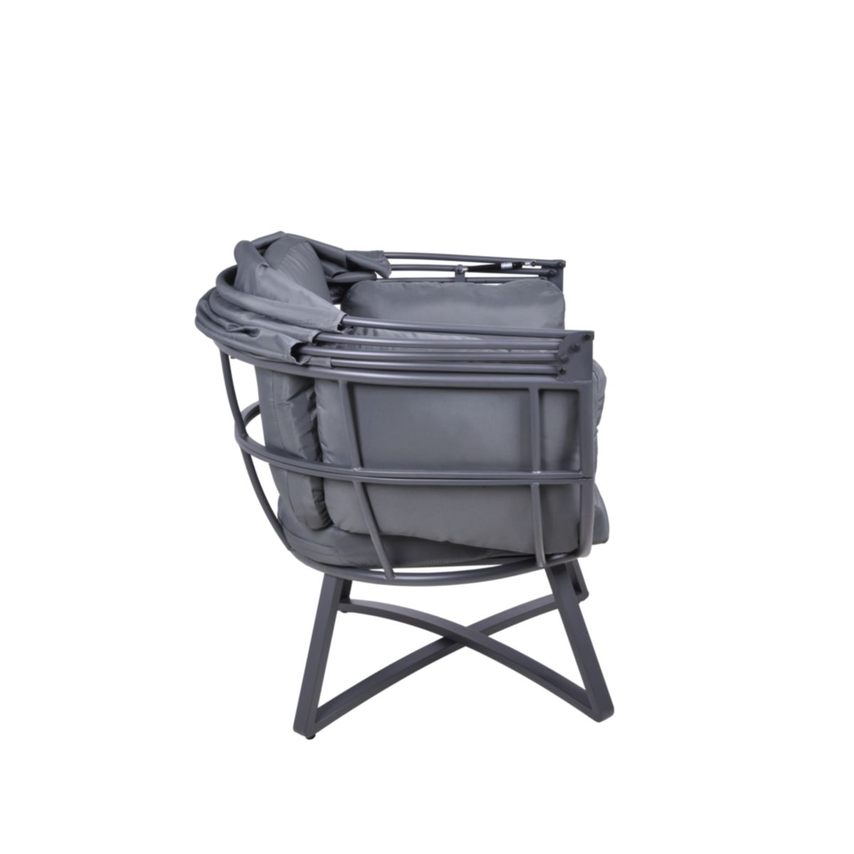 Garden Pleasure Relaxsessel DELOS Stahl, Polyester, anthrazit Bild 4