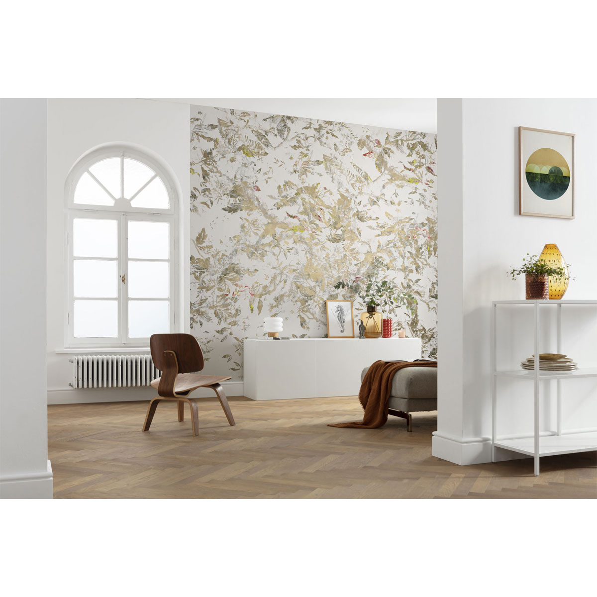 Komar  Vlies Fototapete Golden Feathers 300x280 cm