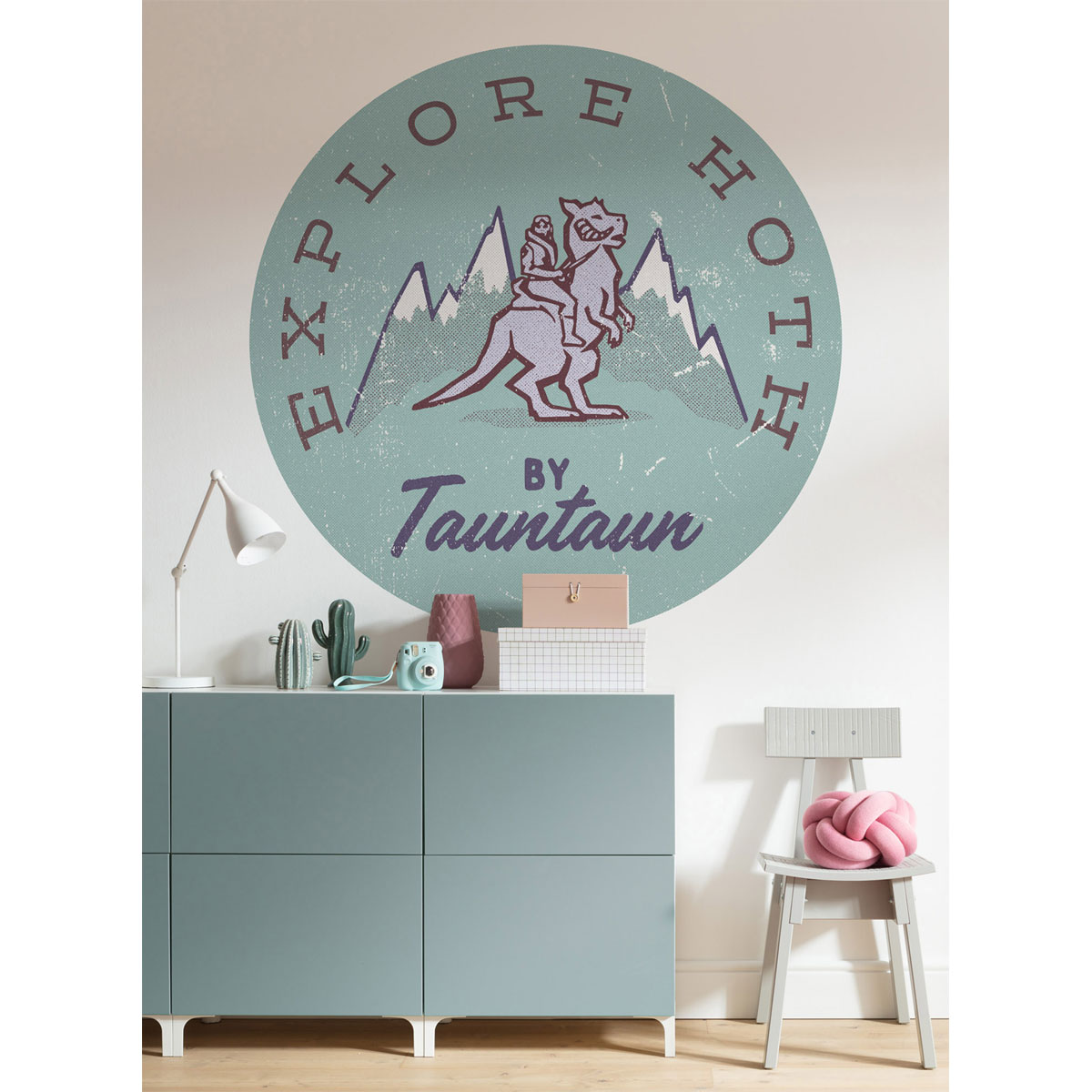 Komar  Selbstklebende Vlies Fototapete rund Star Wars Explore Hoth Durchmesser 125 cm