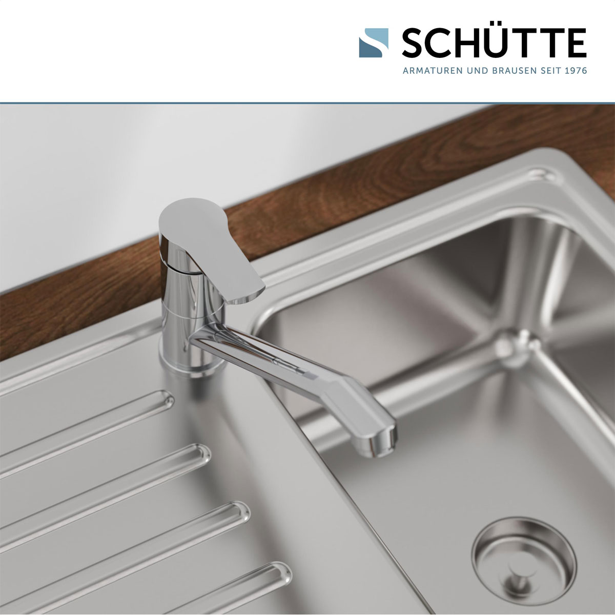 Schütte  Spültischarmatur „Main“ chrom 360° schwenkbar Bild 8