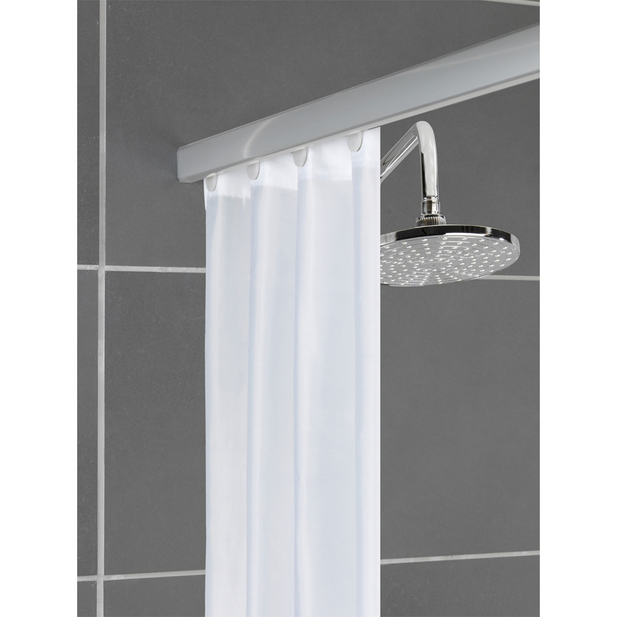 Wenko  Teleskop-Duschschiene Era Chrom 75-125 cm Duschvorhangschiene Bild 7