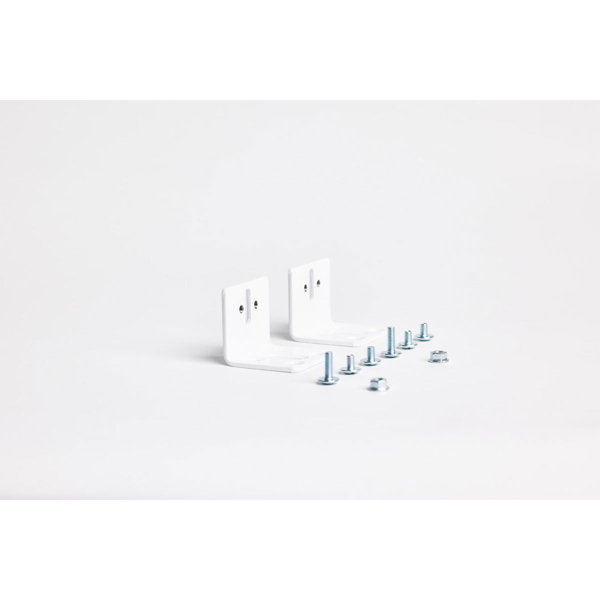 Hibitaro  Winkel zur Wandmontage für Bodensysteme 2er Set für 1-läufige Schiene Weiß Matt Bild 2