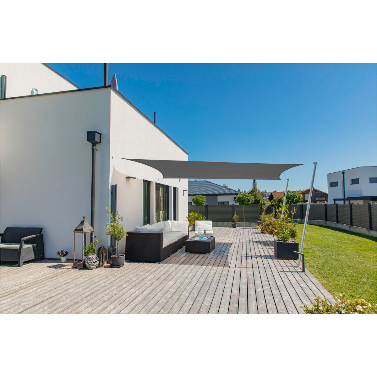 Rechteck-Segel Cannes 4 x 5 m anthrazit Bild 2