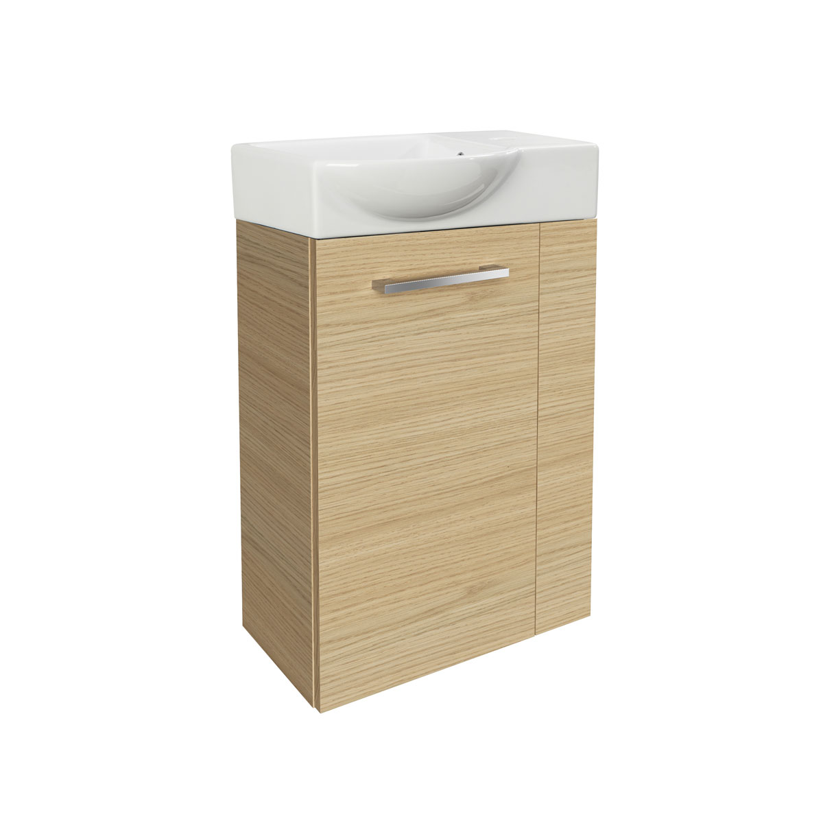 Fackelmann  Gäste-WC Waschtischunterschrank links SBC 440 x 600 x 243 mm Sandeiche Bild 3