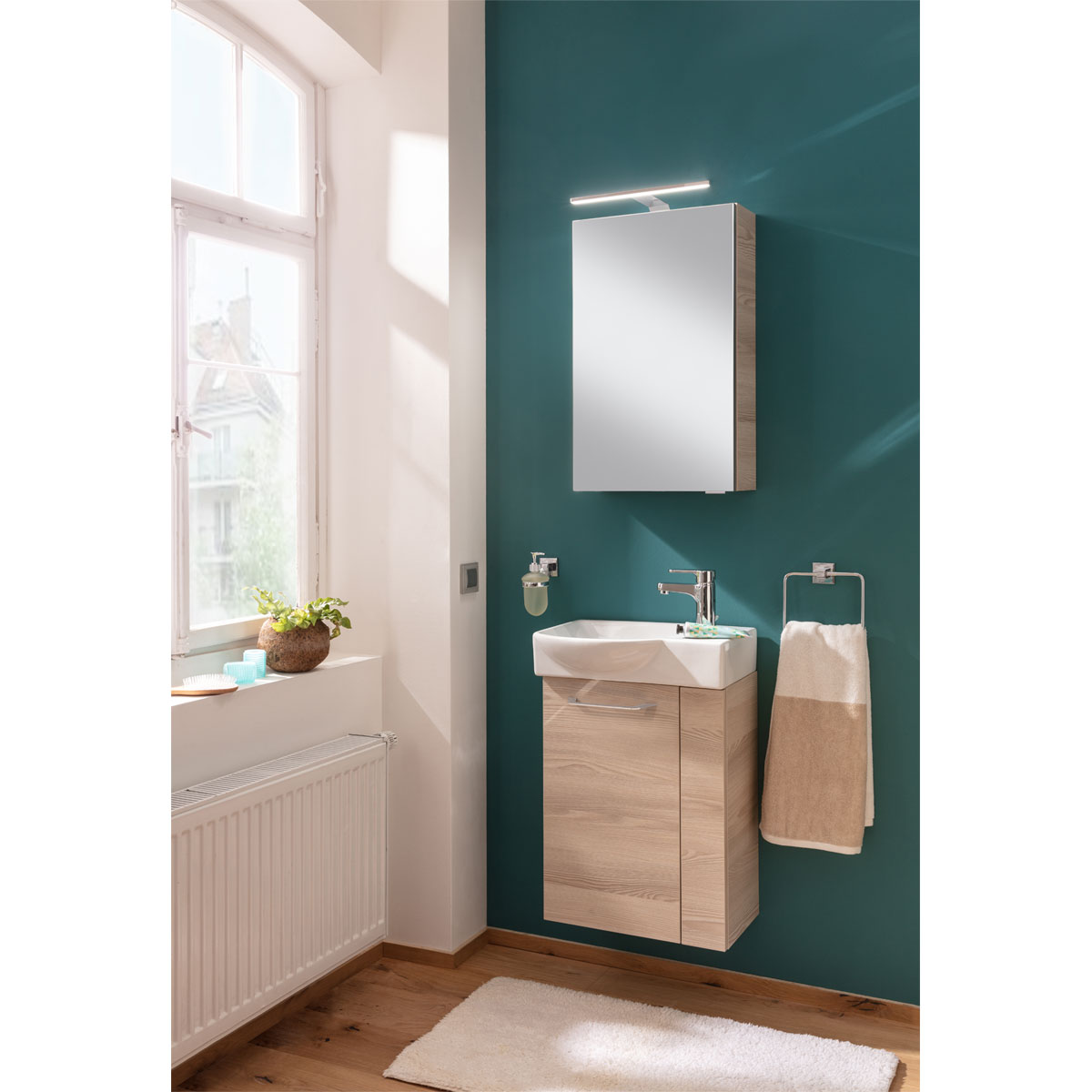 Fackelmann  Gäste-WC Spiegelschrank links SBC 400 x 680 x 153 mm Alaska-Esche Bild 6