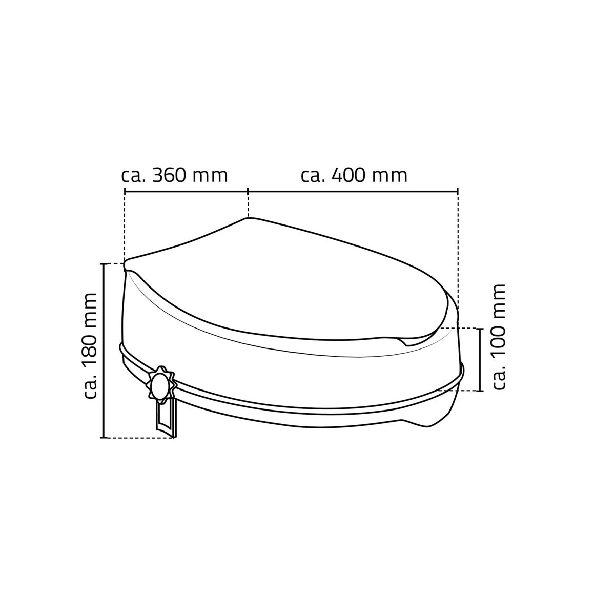 Ridder  Toilettensitzerhöhung mit Deckel Sam Bild 4