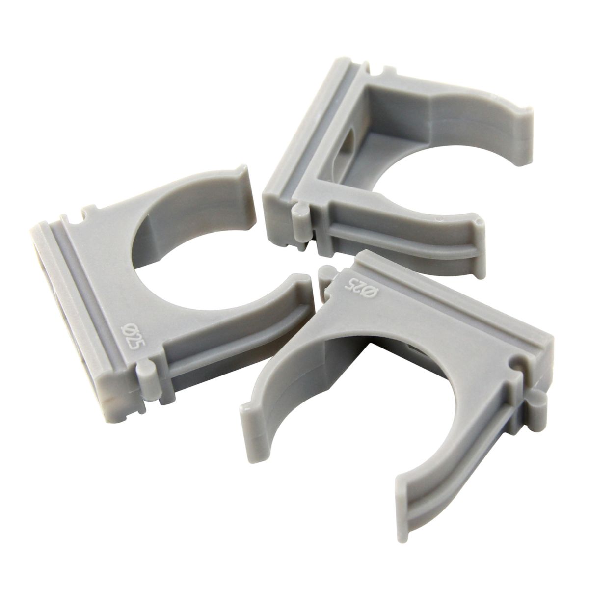 Basic Rohr-Klemmschelle EN25 grau 25 St.