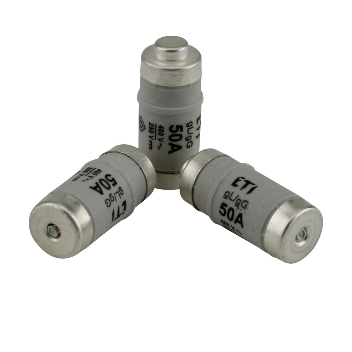 Sicherung D02 250/400V 50A E18 10 Stück