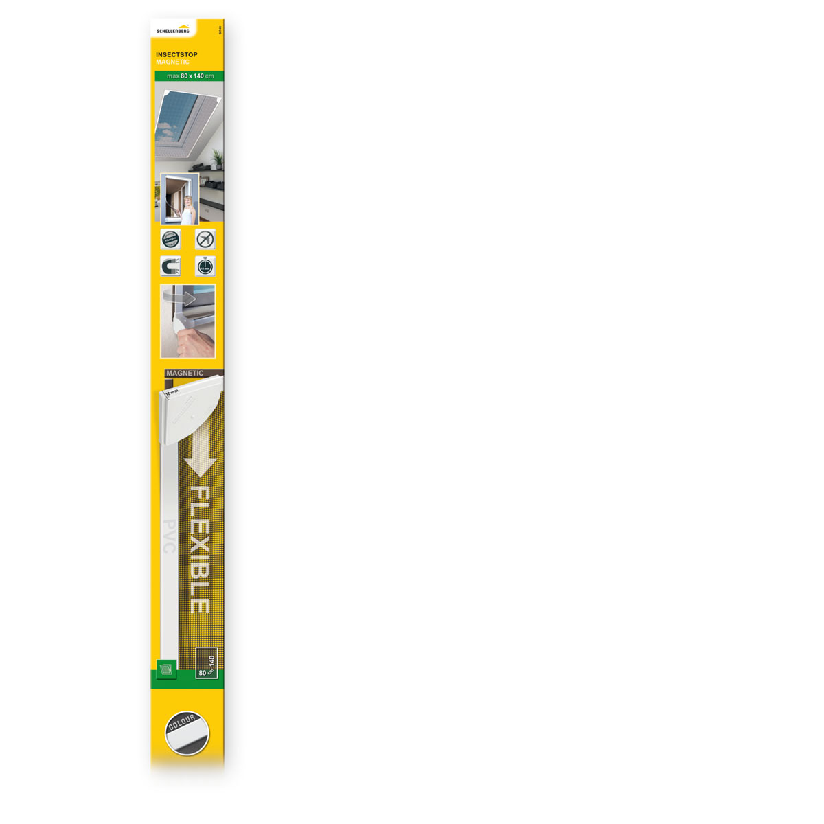 Schellenberg Insektenschutz-Magnetrahmen 80 x 140 cm weiß