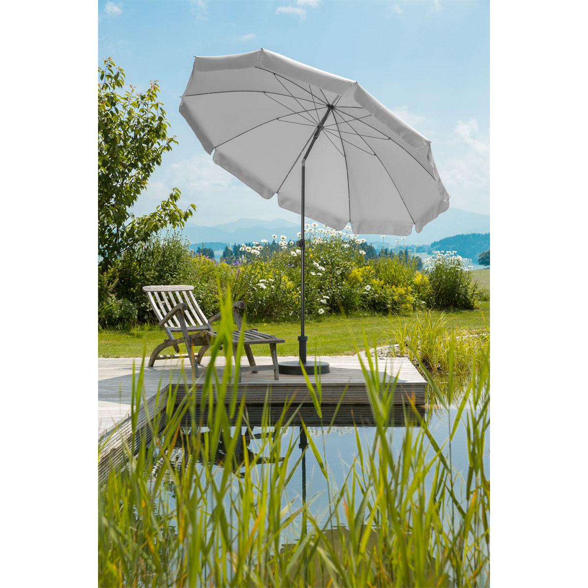Schneider Schirme Sonnenschirm Aquila Durchmesser 250 cm silbergrau Bild 2