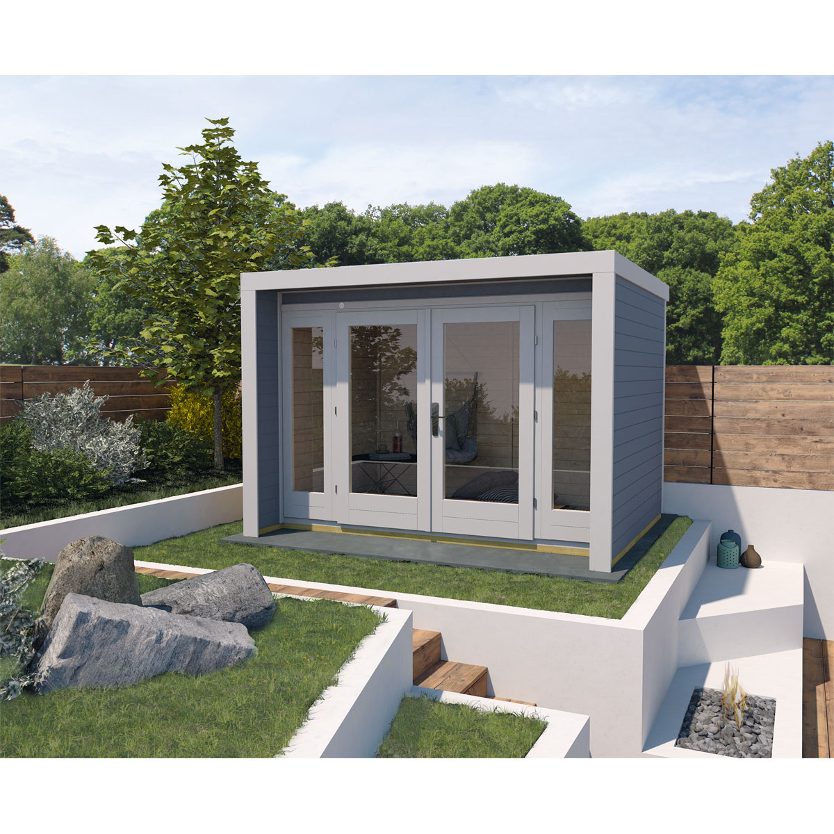 Weka Designhaus 263 Größe 2 300 x 235 cm grau