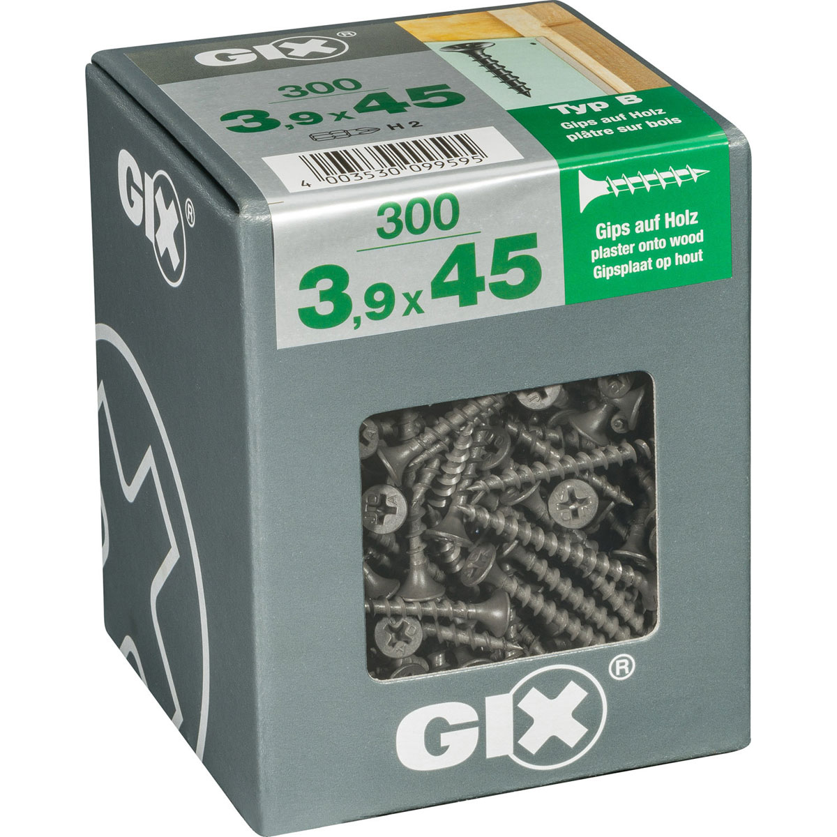 Gix Schnellbauschraube B Trompetenkopf 3,9 x 45 mm 300 Stück