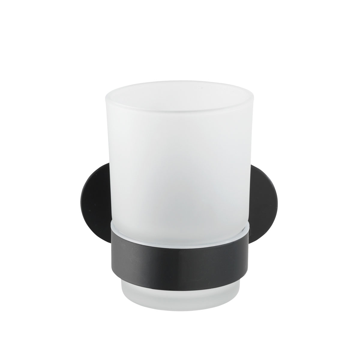 Wenko  Turbo-Loc Edelstahl Zahnputzbecherhalter Uno Orea Black Matt Zahnbürstenhalter Befestigen ohne bohren Bild 1