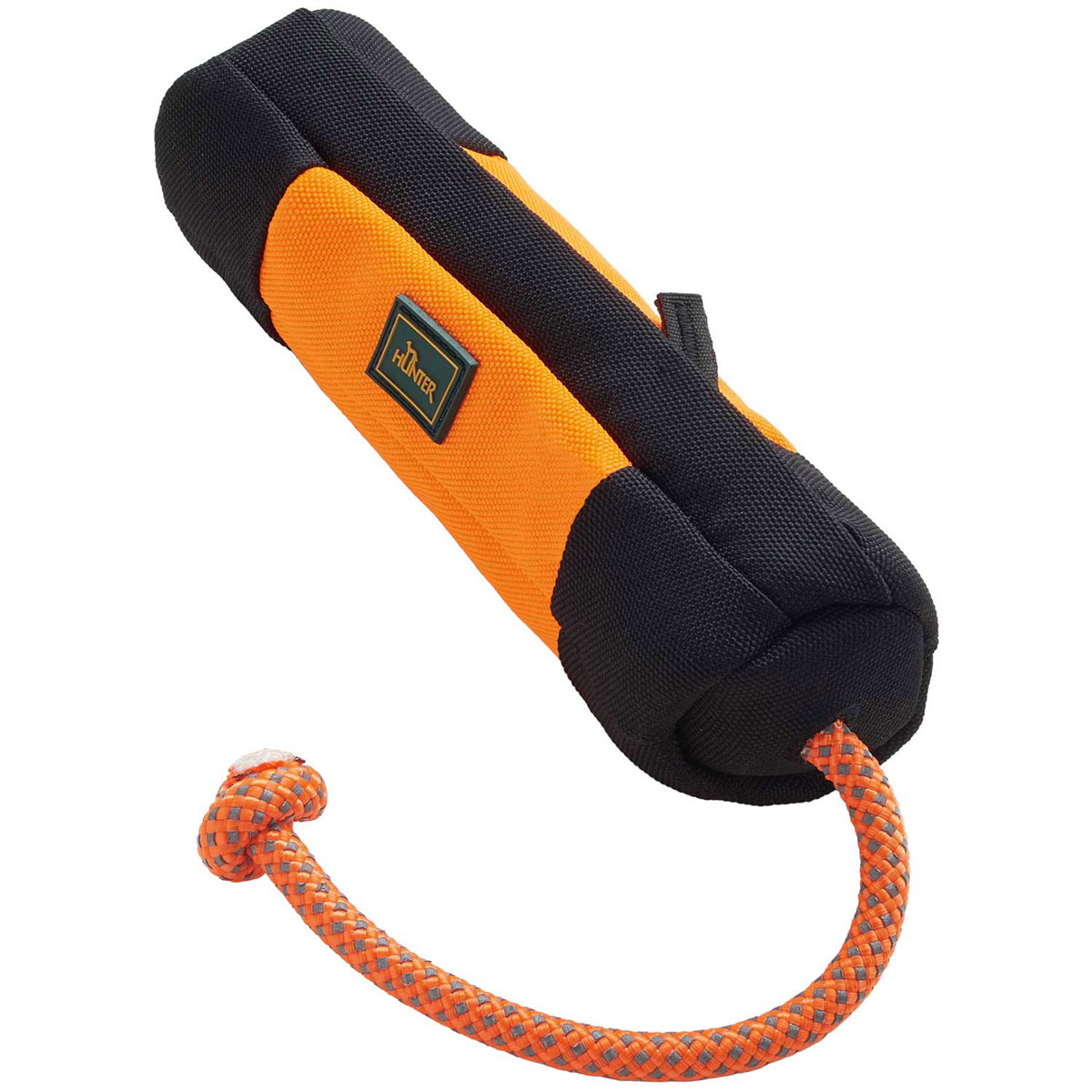 Hunter Trainer Snack-Dummy mit Seil orange-schwarz 34 cm