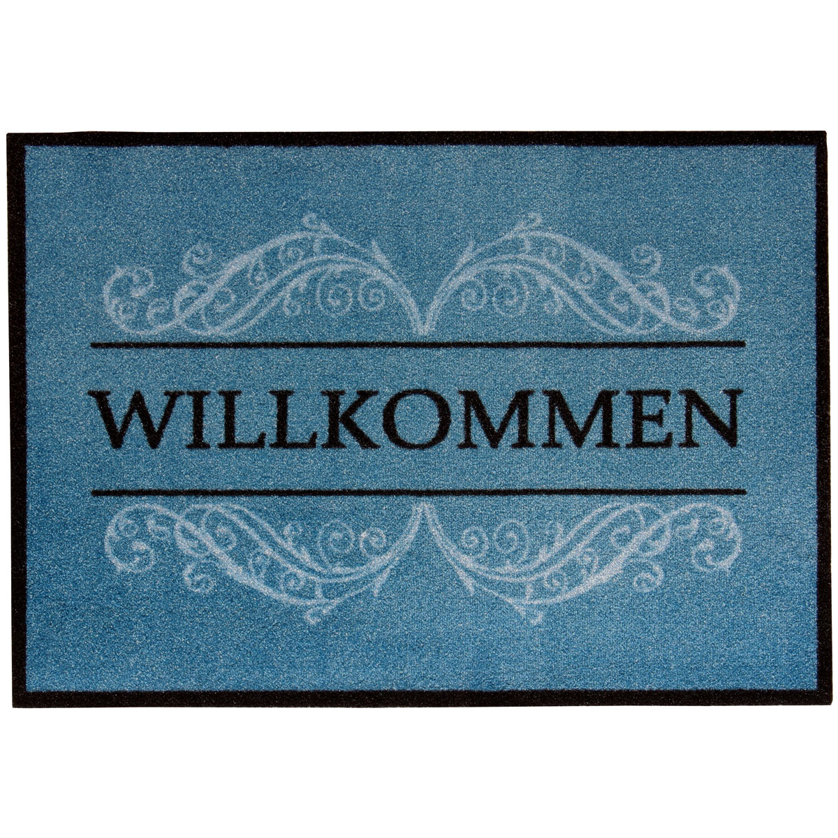 Schmutzfangmatte Willkommen 39 x 58 cm blau