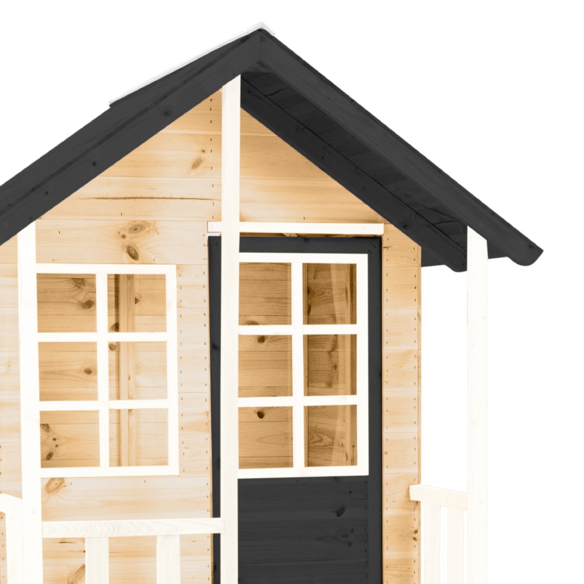 Zwerkules Spielhaus Holli 3 inkl. Rutsche & Doppelschaukel  370x352x224 cm Bild 3