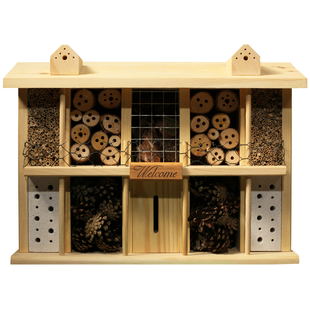 dobar Insektenhotel Landsitz Superior Bausatz 47 x 12,5 x 34 cm beige