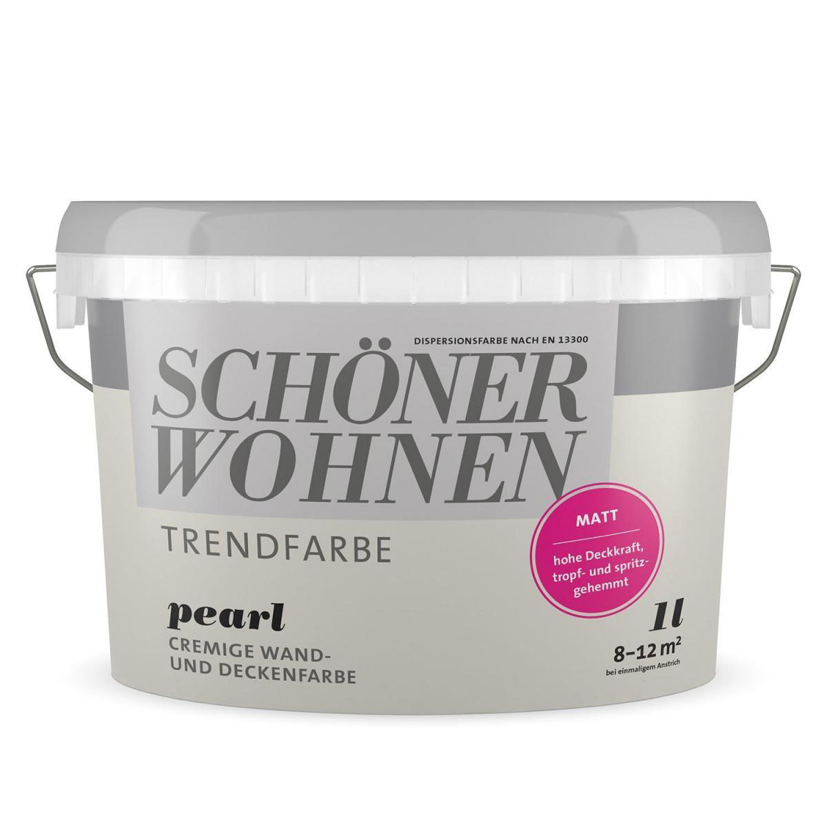 Schöner Wohnen Farbe Trendfarbe Pearl Matt 1 L Bild 1