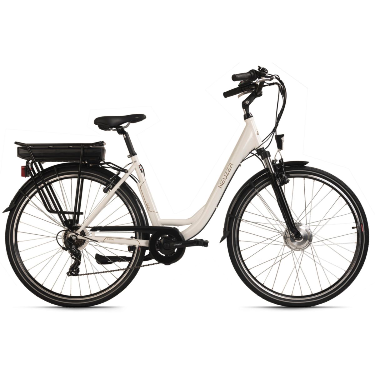 Alu E-Citybike Damen Hollandia Lido 28'' E-Bike weiß 250 Watt Li-Ion 36V/13 Ah 7 Gänge