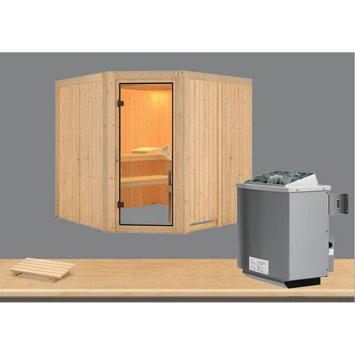 Karibu Systemsauna Jarin 68 mm 9 kW Ofen integr Strg ohne Dachkranz Bild 2