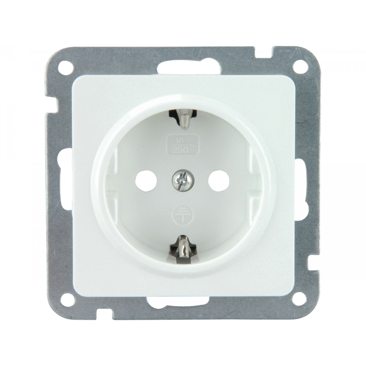 Steckdose Le Mans mit Kindersicherung alpinweiß Serie 601