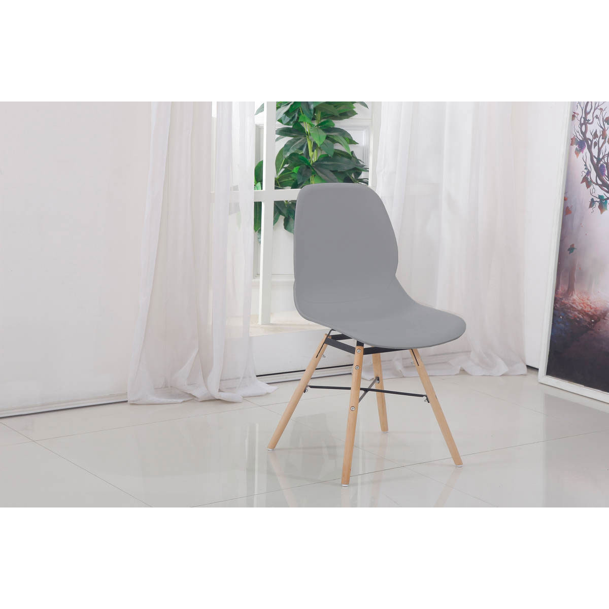 Stuhl „Amy 110“, 2er-Set, grau Bild 2