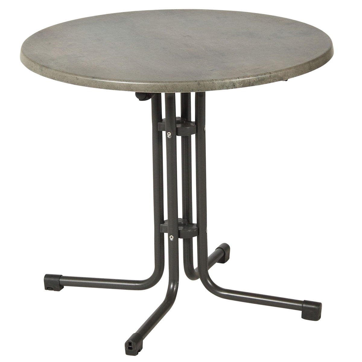 acamp Tisch Piazza Durchmesser 80 cm klappbar anthrazit/cemento Bild 1