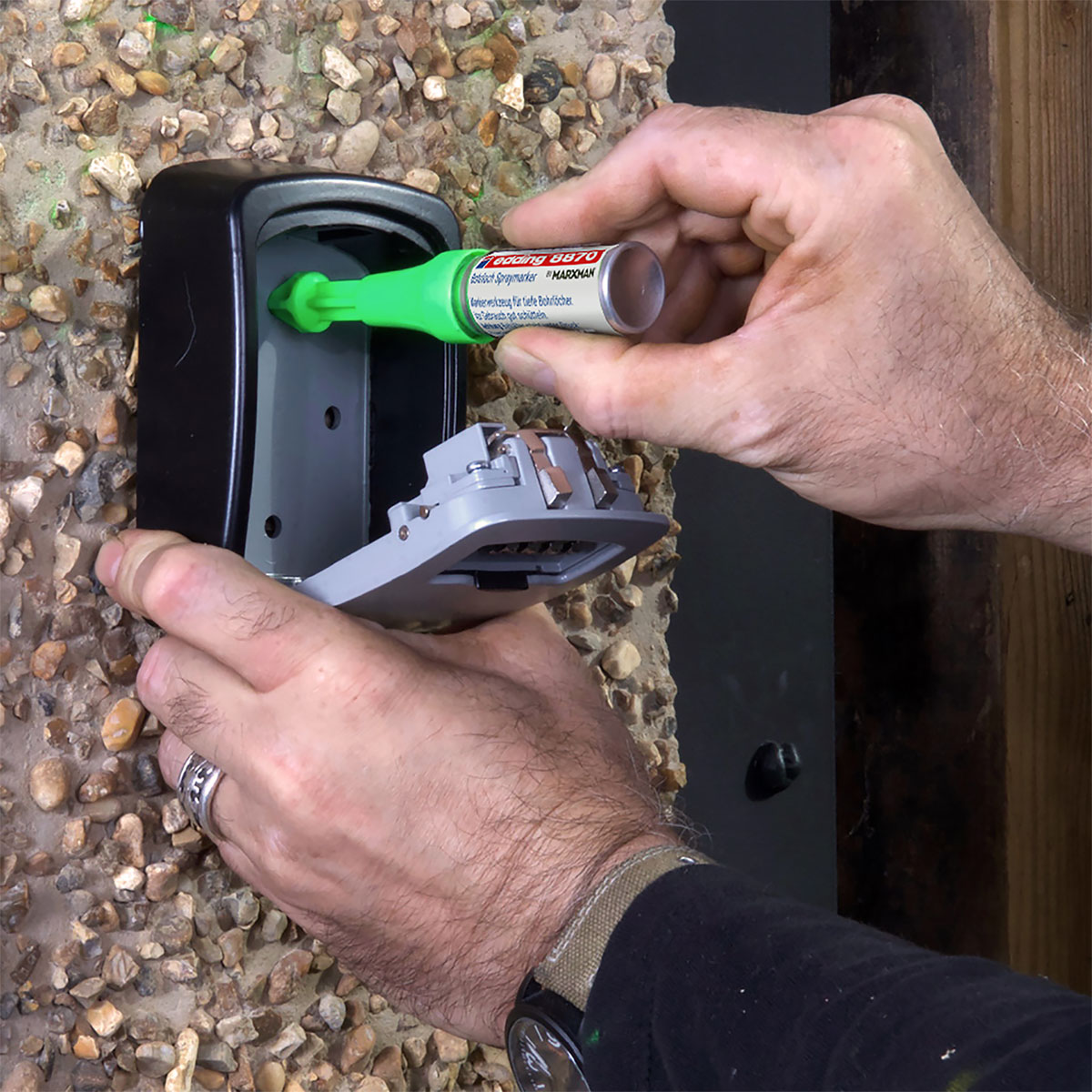 Edding  Spraymarker Bohrloch e-8870/1 neongrün Bild 8