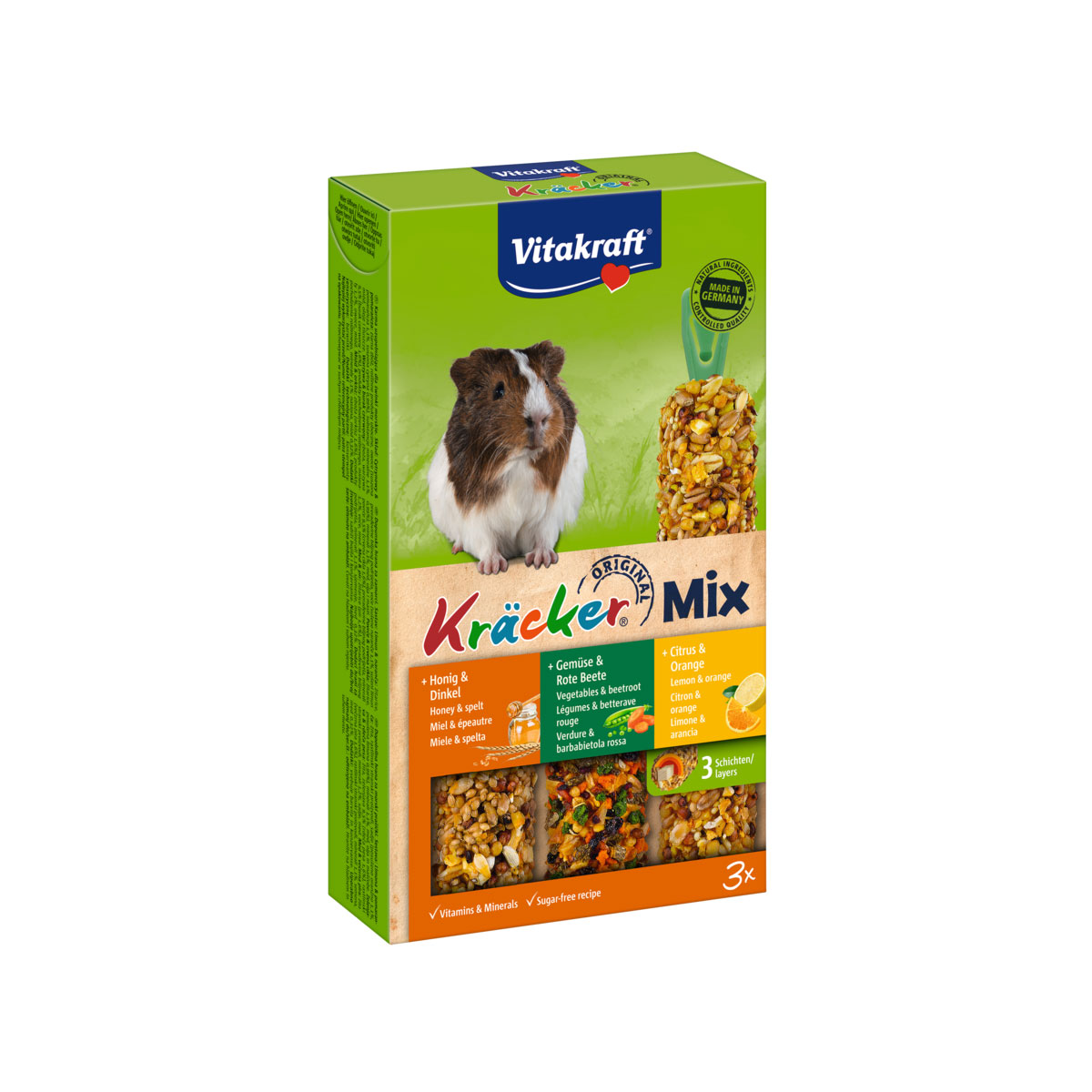 Vitakraft Kraecker Trio Mix Citrus/Gemüse/Honig MS 168 g