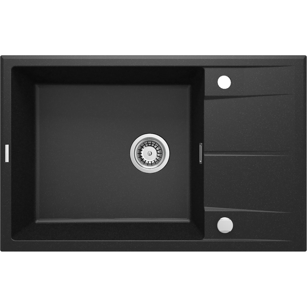 deante  1 Becken Granitspüle ERIDAN mit Abtropffläch graphit metallic