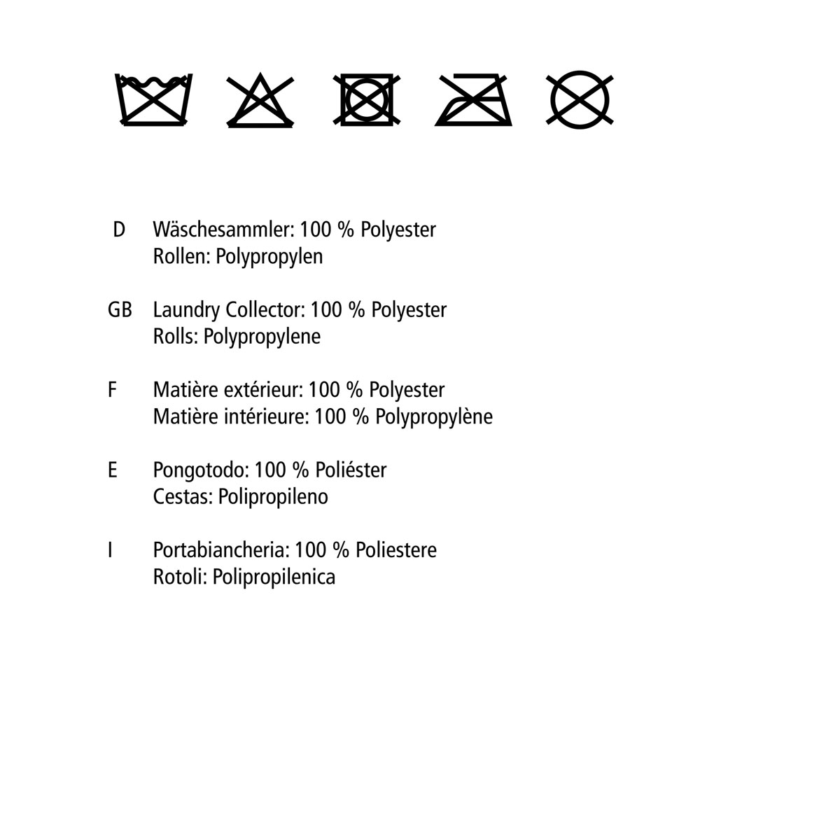 Wenko  Wäschesammler Trivo Beige Wäschekorb 116 l Bild 9