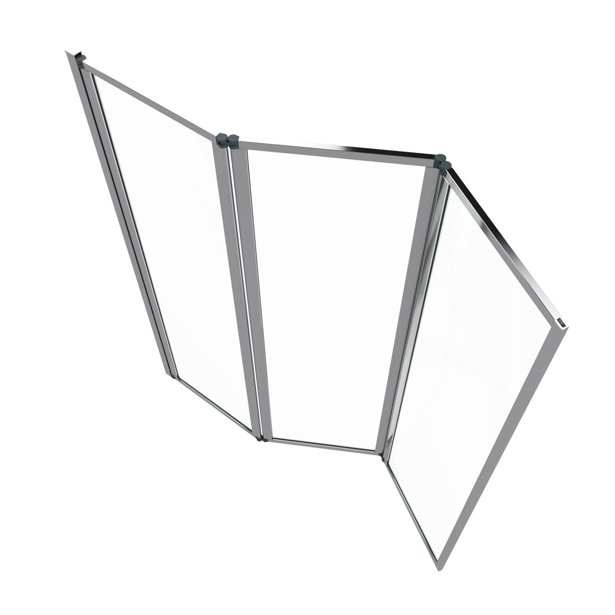 Aurlane Badewannenfaltwand Triple chrom 125 x 143 cm Bild 1