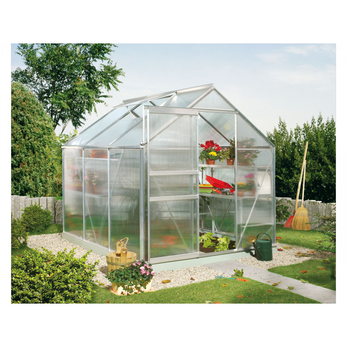 Vitavia Gewächshaus Calypso 4400 silber 6 mm 4,4m² Bild 1